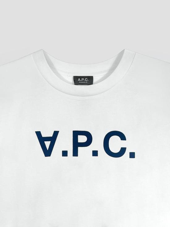 26SS 아페쎄 반팔 티셔츠 COHBMM26384 TAE WHITE DARK NAVY - A.P.C.