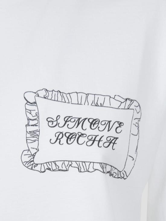 26SS 시몬로샤 반팔 티셔츠 5194P63ABCW0569 WHITE BLACK - SIMONE ROCHA