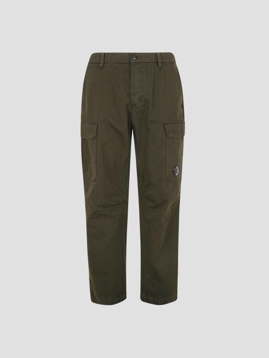 26SS 씨피 컴퍼니 코튼 개버딘 루즈 카고 팬츠 20CMPA185A110458G 683 IVY GREEN