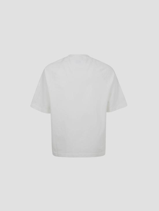 26SS 씨피 컴퍼니 라이트 플리스 숏슬리브 스웨트셔츠 20CMSS034A002246G 103 GAUZE WHITE - C.P. COMPANY