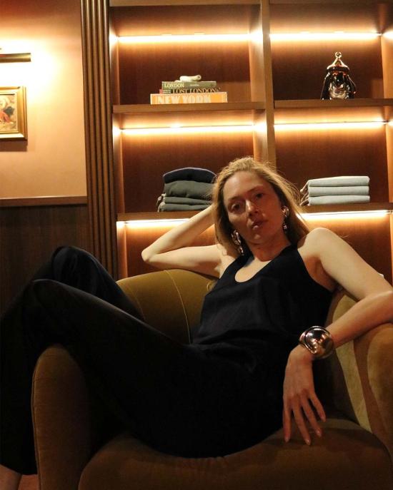  잉가 레나 민소매 티셔츠 탈리아 실크 탱크탑 - INGA-LENA