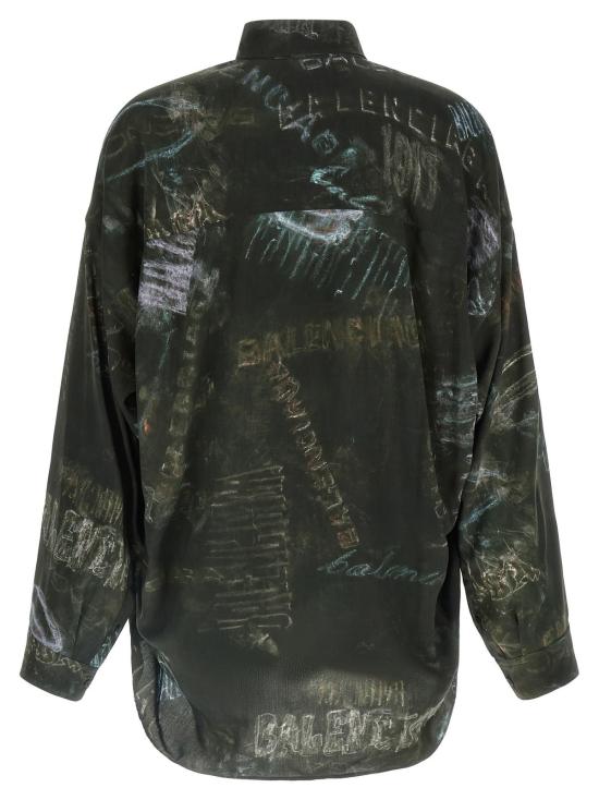  발렌시아가 긴팔 셔츠 코쿤 셔츠 블랙 - BALENCIAGA