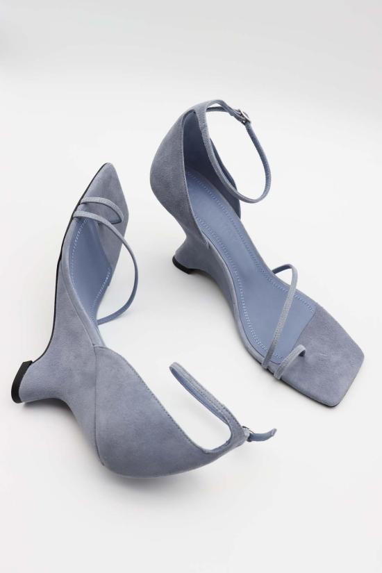  로데브예 샌들 Rodebjer Samba  힐 슈즈 스카이 블루 - RODEBJER