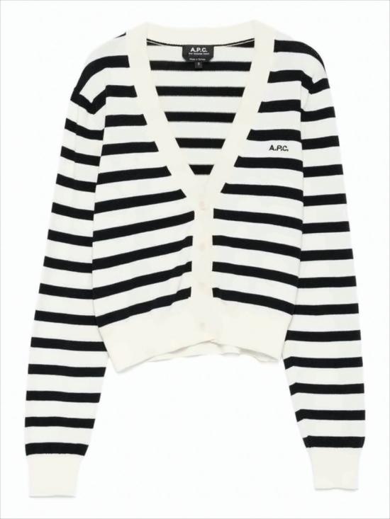  아페쎄 가디건 A.P.C. 크롭 스트라이프