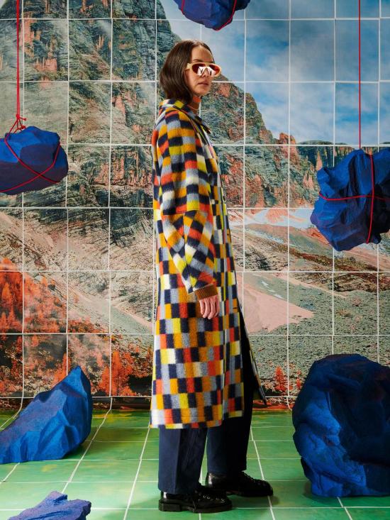  헨릭 빕스코브 코트 Henrik Vibskov 바나나  브러시드 스퀘어 - HENRIK VIBSKOV