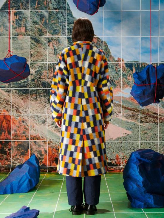  헨릭 빕스코브 코트 Henrik Vibskov 바나나  브러시드 스퀘어 - HENRIK VIBSKOV