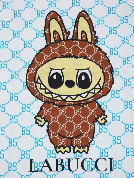 26SS 블랙 스코어 반팔 티셔츠 BSMCCLABUCCILOGOPATT WHITE BIANCO - BLACK SCORE