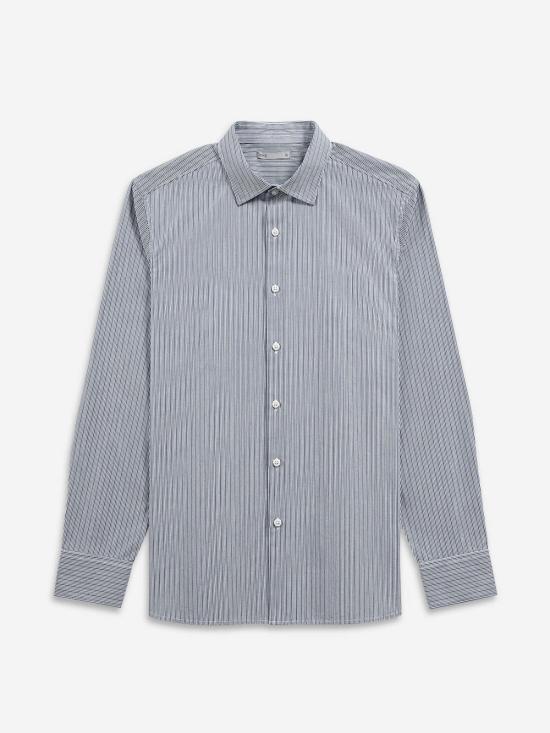  O.N.S 긴팔 셔츠 아드리안 도비 스트라이프  브라이트 화이트/아이언 블루 스트라이프