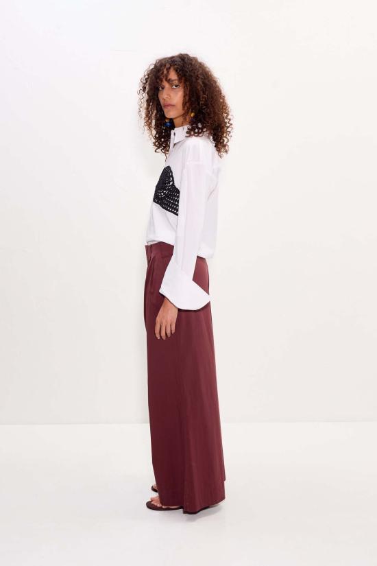  사이먼밀러 셔츠 사이먼 밀러 마렌 포플린 크로셰 버튼업  마카다미아 - SIMONMILLER