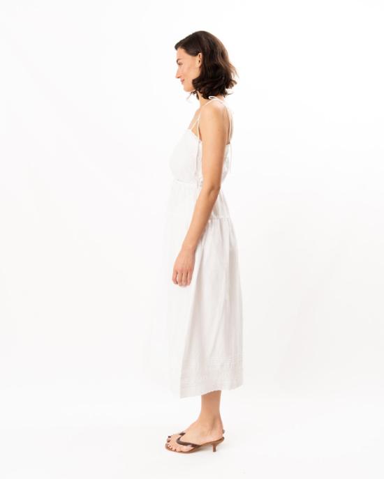  차오 루시아 숏 원피스 페트라 자수 면 드레스 화이트 - CIAO LUCIA