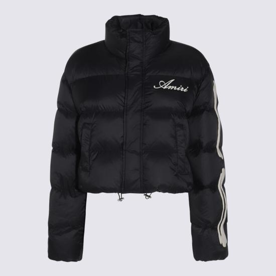  아미리 봄버 자켓 블랙 나일론 다운 재킷 블랙