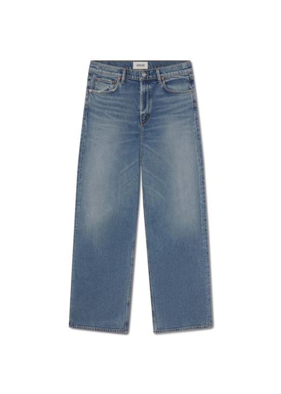  에이골디 데님 팬츠 아골드 렌 진: 하이라이즈 와이드 레그 진 - AGOLDE