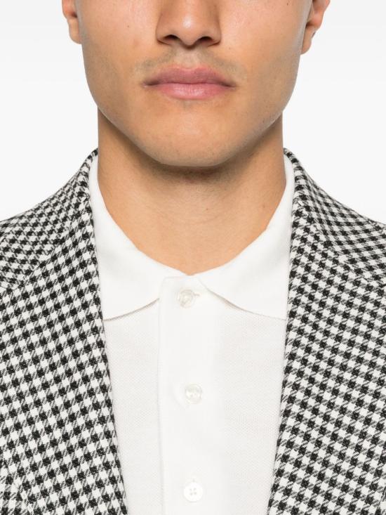  톰포드 폴로 티셔츠 톰 포드 코튼 블렌드 폴로 셔츠 화이트 - TOMFORD