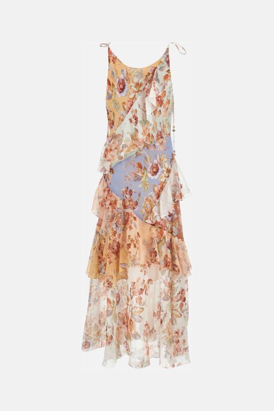  짐머만 롱 원피스 지머만 프릴 슬립 드레스 멀티 컬러 - ZIMMERMANN