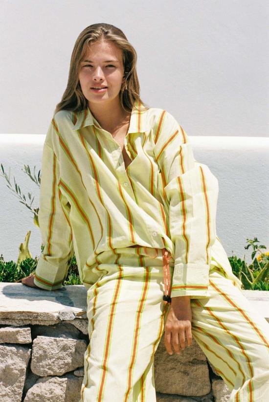  Ciao Ciao Vacation 블라우스 차오 차오 베케이션 샌디 스트라이프 바인즈 블라우스 - CIAO CIAO VACATION