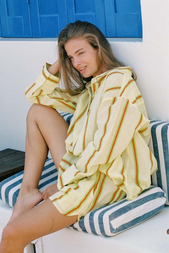  Ciao Ciao Vacation 블라우스 차오 차오 베케이션 샌디 스트라이프 바인즈 블라우스 - CIAO CIAO VACATION