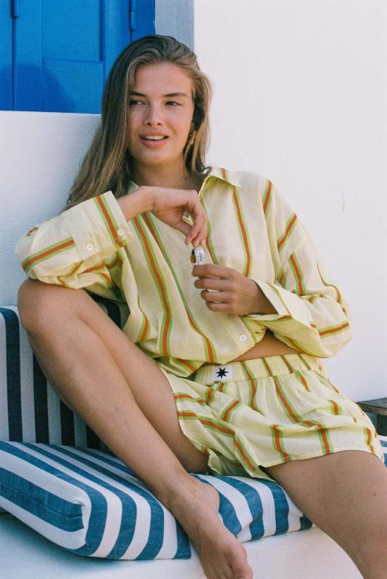  Ciao Ciao Vacation 블라우스 차오 차오 베케이션 샌디 스트라이프 바인즈 블라우스 - CIAO CIAO VACATION