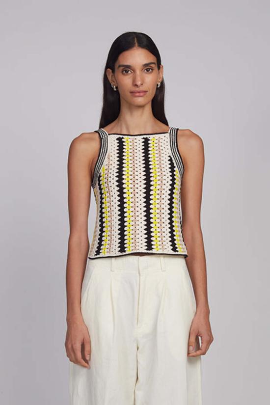  일레븐 식스 민소매 티셔츠 케리 크로셰 탱크탑 - ELEVEN SIX