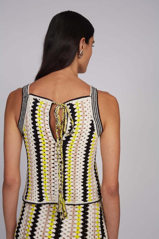  일레븐 식스 민소매 티셔츠 케리 크로셰 탱크탑 - ELEVEN SIX