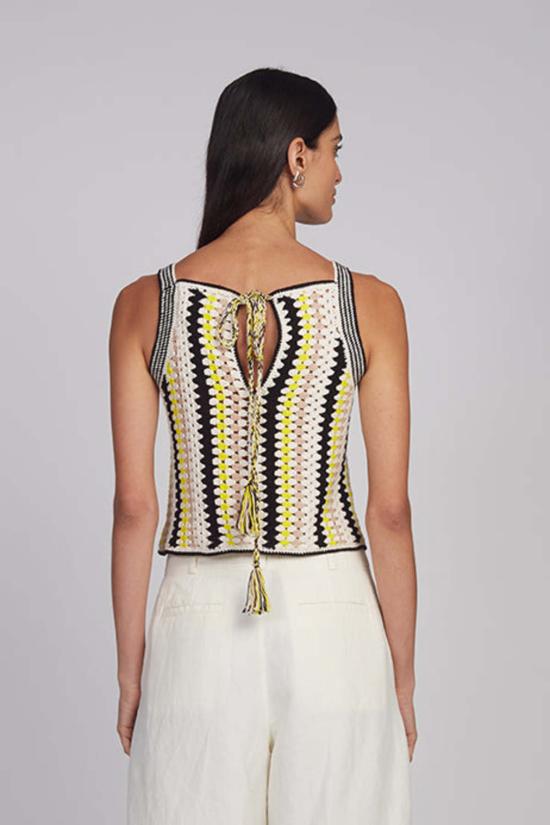  일레븐 식스 민소매 티셔츠 케리 크로셰 탱크탑 - ELEVEN SIX