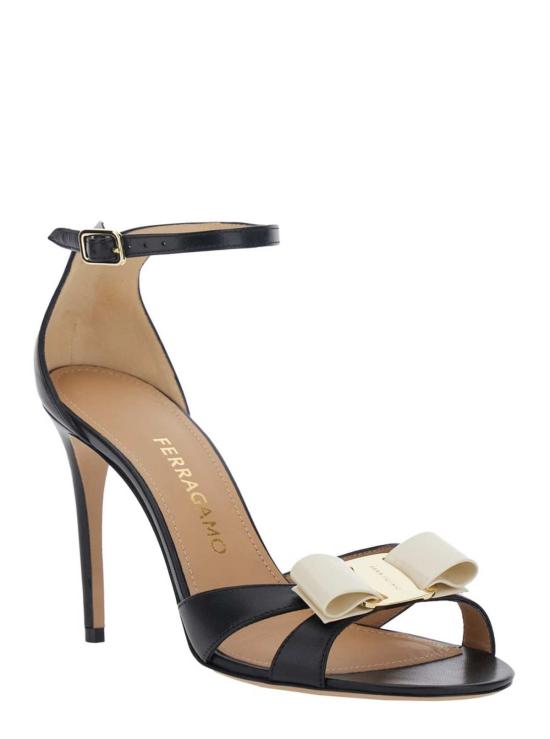  살바토레 페라가모 샌들 페라가모 바라 힐  블랙 - SALVATORE FERRAGAMO