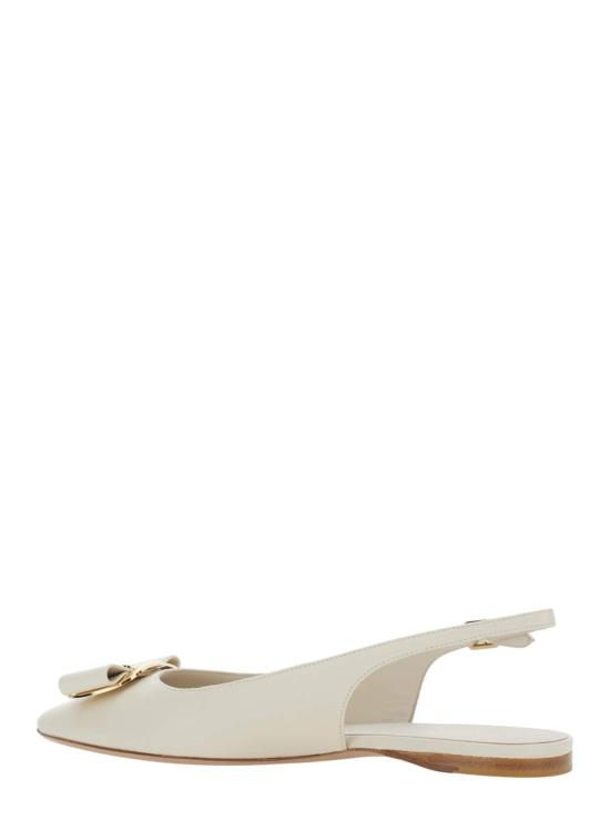  살바토레 페라가모 플랫 슈즈 페라가모 젤미 발레 플랫 화이트 - SALVATORE FERRAGAMO