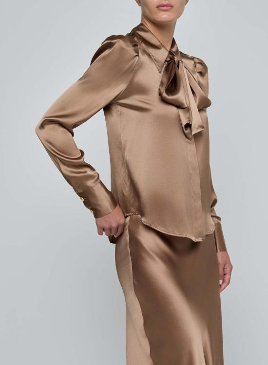  라장스 블라우스 허니 타이 실크 - L'AGENCE