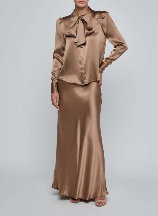  라장스 블라우스 허니 타이 실크 - L'AGENCE