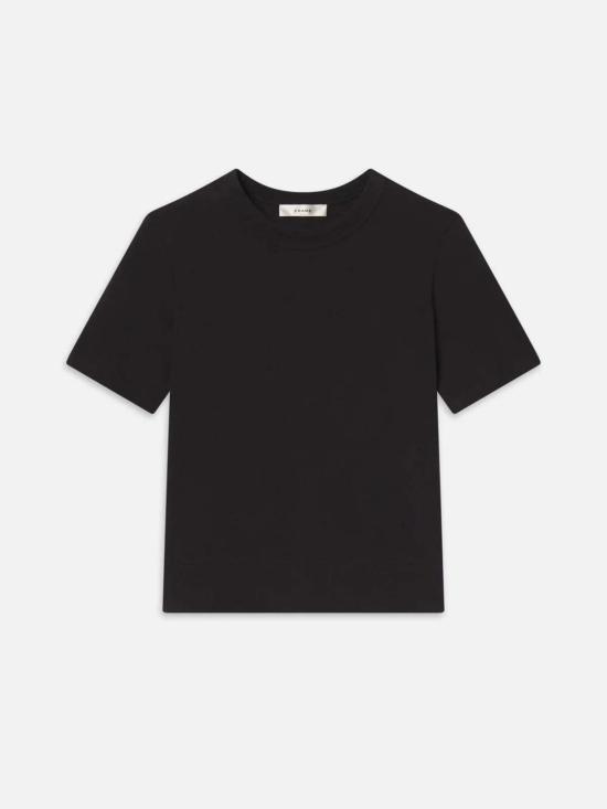  프레임 반팔 티셔츠 Frame The Boxy Tee Black - FRAME