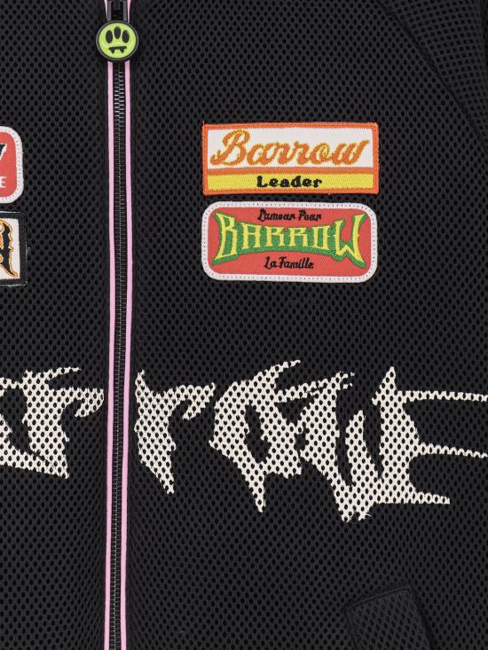  바로우 봄버 자켓 나일론 및 메쉬 봄버 재킷 블랙 - BARROW