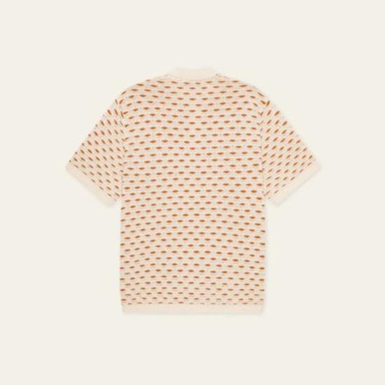  레듀 폴로 티셔츠 레 두 에스메이 쉘 니트 폴로 탑 에그노그 화이트 - LES DEUX