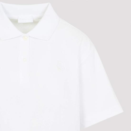  몽클레어 반팔 티셔츠 반팔 폴로 셔츠 화이트 - MONCLER