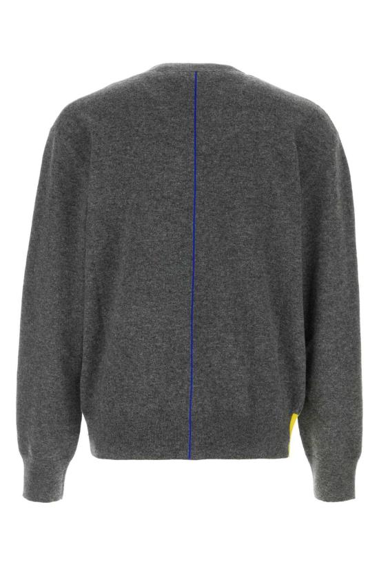  로에베 가디건 스트레치 울 블렌드  다크 그레이 - LOEWE