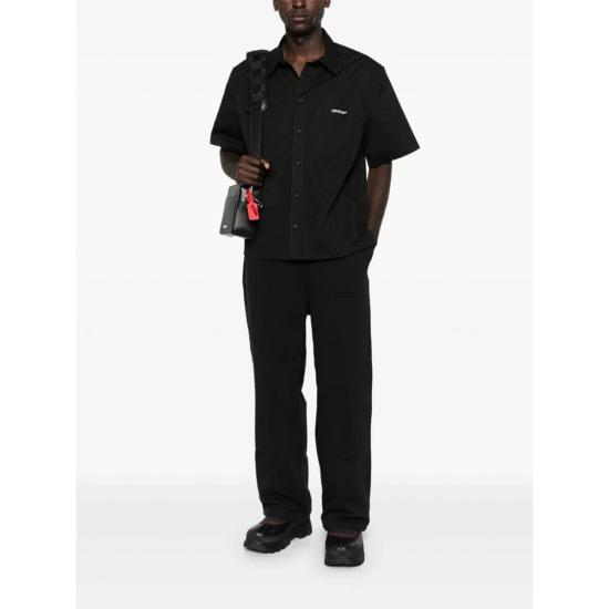  오프화이트 반팔 셔츠 블랙 - OFF WHITE