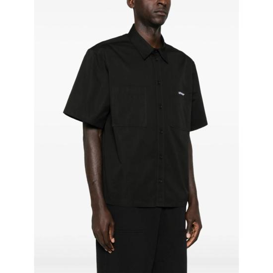  오프화이트 반팔 셔츠 블랙 - OFF WHITE