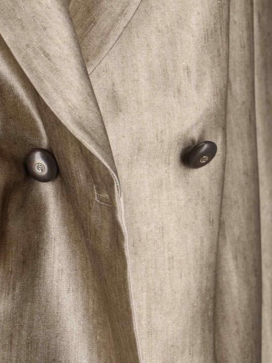  조르지오 아르마니 수트 자켓 더블 브레스트 실크 블레이저 그레이 - GIORGIO ARMANI