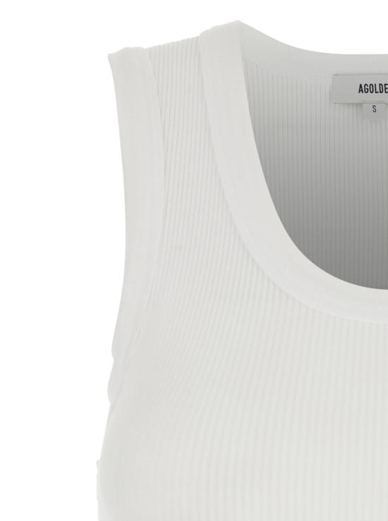  에이골디 민소매 티셔츠 아골드 포피 U넥 민소매 탑 화이트 - AGOLDE