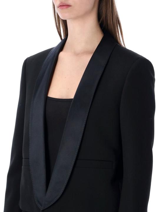  톰포드 수트 자켓 톰 포드 크롭 턱시도 재킷 블랙 블루 - TOMFORD