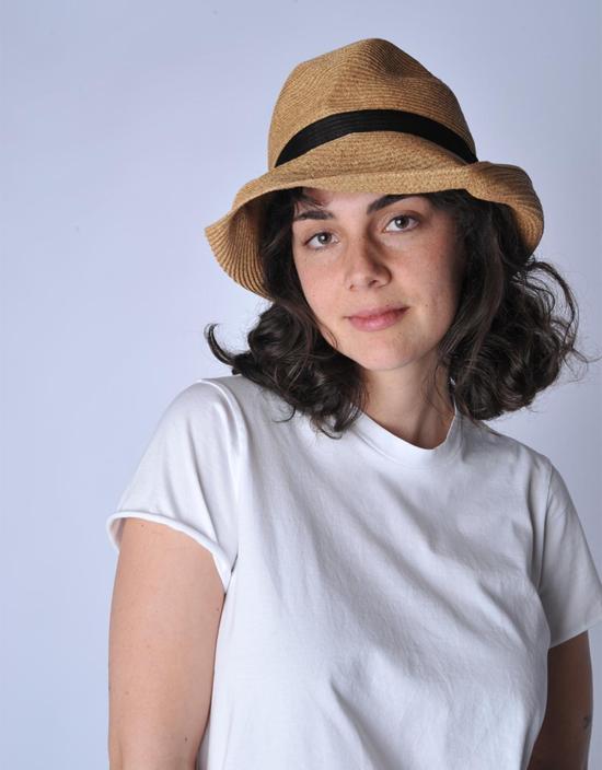  Mature Ha 모자 성숙한 갈색과 연한 검정색 리본이 달린 챙이 넓은 박스형 - OTHER BRANDS