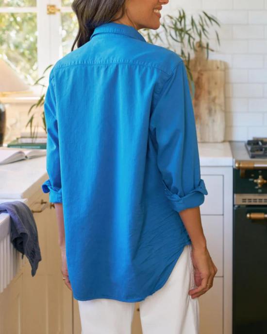  프랭크 앤 에일린 셔츠 프랭크 & 아일린 아일린 릴렉스드 버튼업 셔츠 라피스 - FRANK & EILEEN