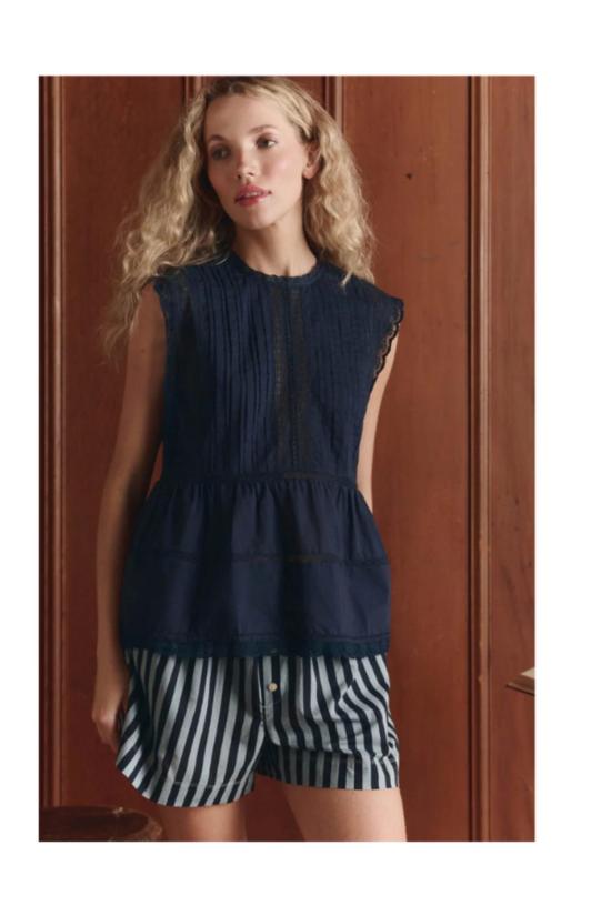  더 그레이트 블라우스 위대한. 소네트 탑 네이비