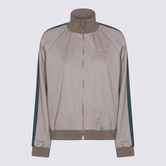  미우미우 자켓 카키/그린 코튼 캐주얼 재킷 (카키/그린)