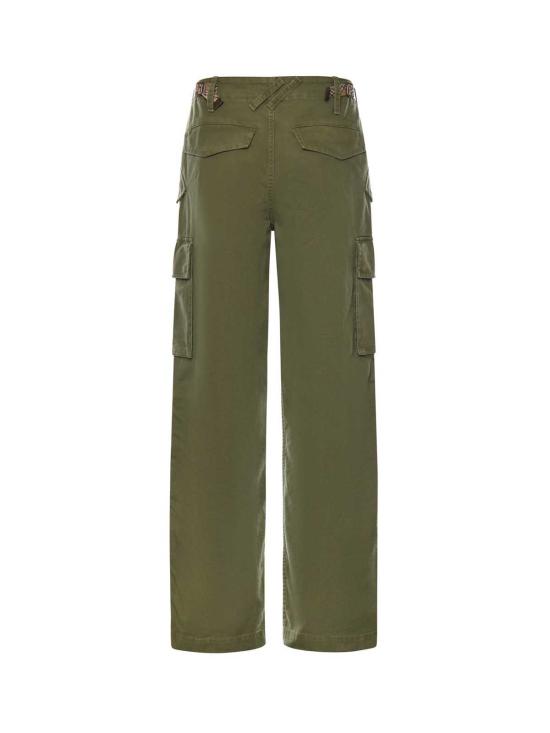  버버리 치노 팬츠 코튼 카고 팬츠 파스처 그린 - BURBERRY