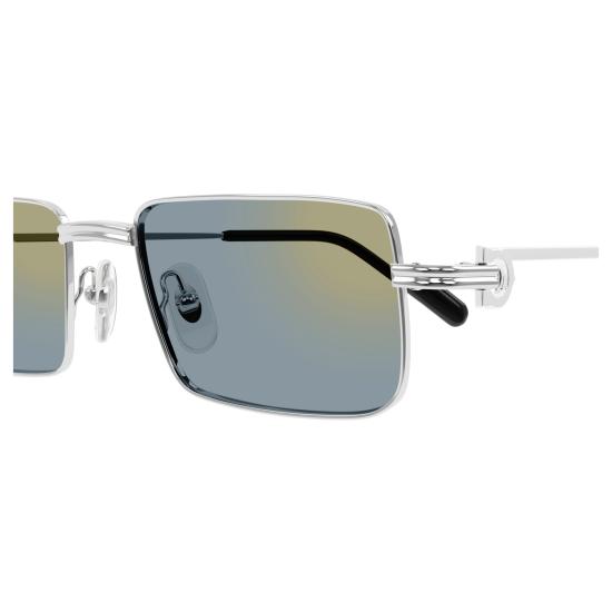 25FW 까르띠에 선글라스 CT0501S 008 SILVER SILVER LIGHT BLUE - CARTIER