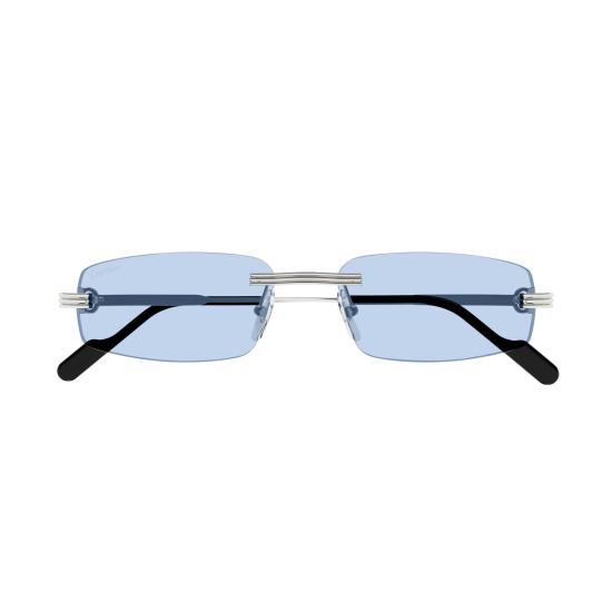25FW 까르띠에 선글라스 CT0535S 005 SILVER SILVER LIGHT BLUE - CARTIER