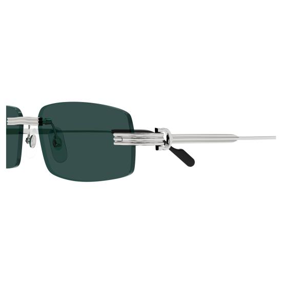 25FW 까르띠에 선글라스 CT0535S 002 SILVER SILVER GREEN - CARTIER