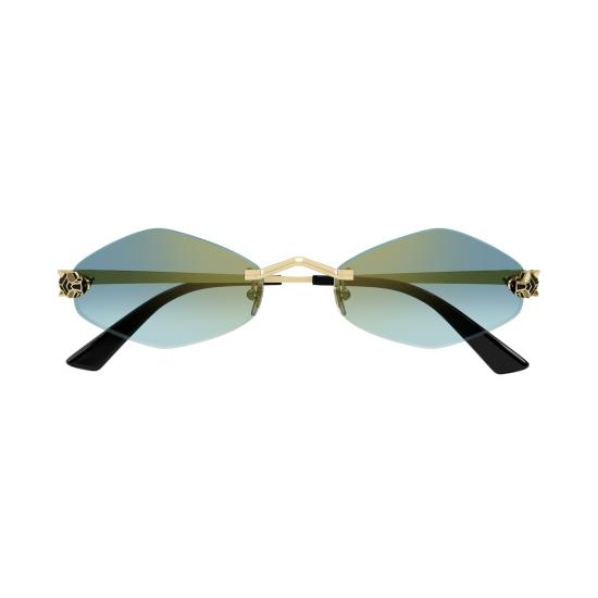 25FW 까르띠에 선글라스 CT0433S 003 GOLD GOLD GREEN - CARTIER