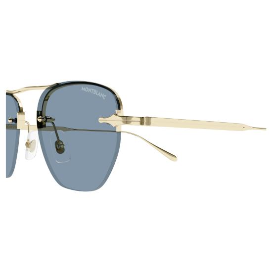 25FW 몽블랑 선글라스 MB0404S 004 GOLD GOLD BLUE - MONTBLANC