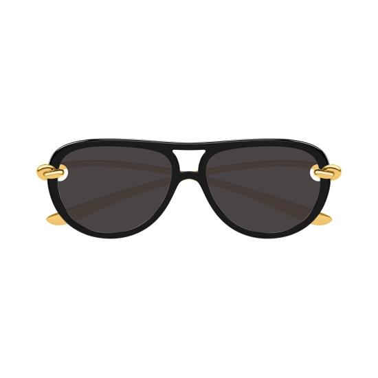 25FW 보테가베네타 선글라스 BV1418S 005 BLACK GOLD GREY - BOTTEGA VENETA