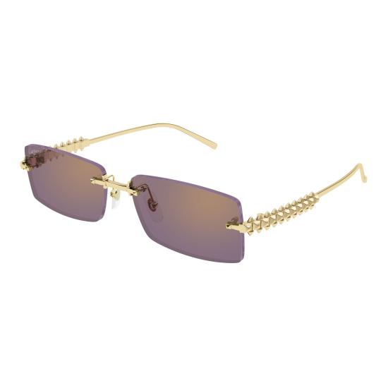 26SS 까르띠에 선글라스 CT0604S 003 GOLD GOLD VIOLET - CARTIER